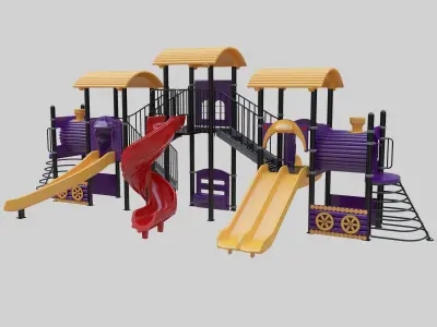Train Style  Playground 5 Low-poly 3D model