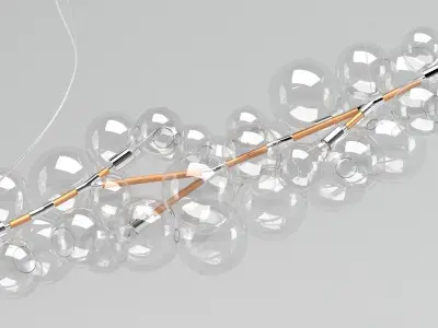 Pelle Long Bubble Chandelier 3D model