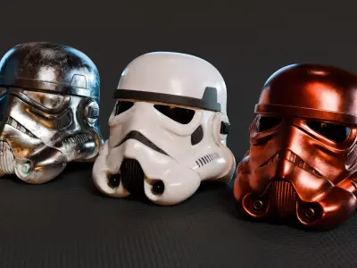 Stormtrooper helmet 3d model Low-poly 3D model