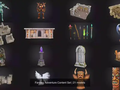 Fantasy Adventure Content Set 3D Model Pack