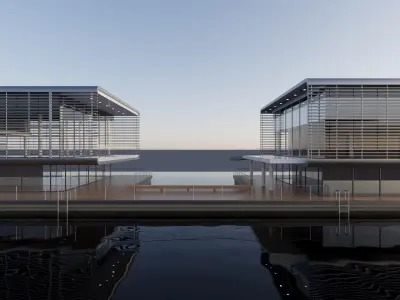  Water Pavilions Wood Wharf London with Bar 