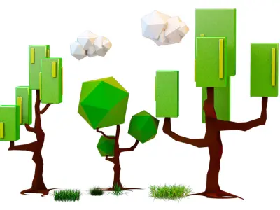 Low poly hous house with roof Free 3D model