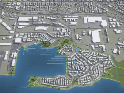 Richmond - California Low-poly 3D model
