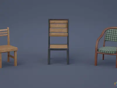 Stylized Patio Pack 3D model