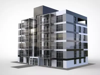  Modern townhouse 3D model