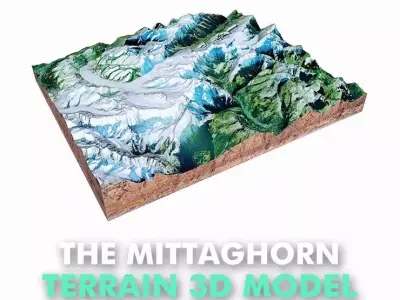 The Mittaghorn Bernese Alps Switzerland 3D model