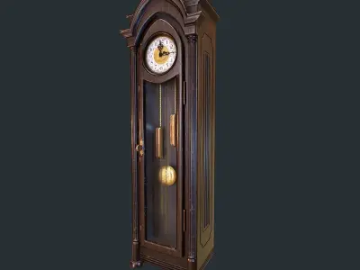 Old Clock Animated v1 Low-poly 3D model