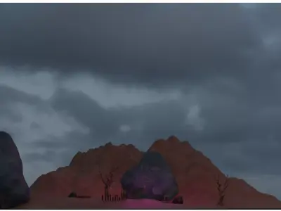 Dark Ruined Village Environment Pack 3D model