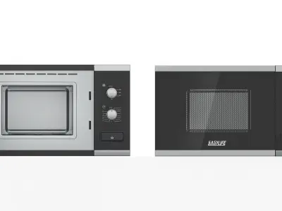 Microwave kitchen low poly Low-poly 3D model