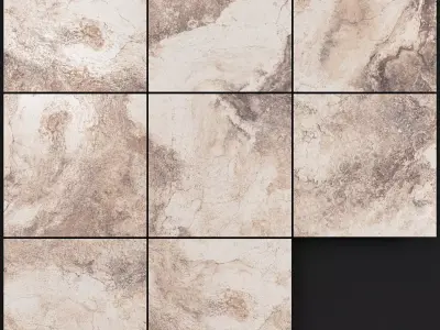 Yurtbay Seramik Bizantino Rustic 450x450 Set 2 3D model