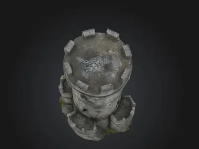 Stone Fortress Tower 3D print model