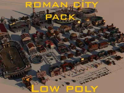Mega Roma - Greek City Pack Low-poly 3D model