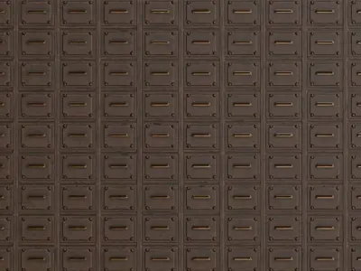 Studded Decorative Wood Panel PBR Texture