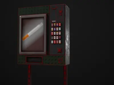 Cigarette Machine Low-poly 3D model
