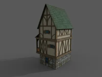 Medieval Fantasy House 4 Low-poly 3D model