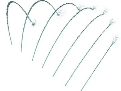 7 Arched Fountains 3D model