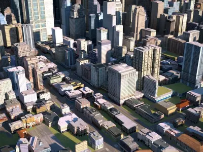 City 34 Low-poly 3D model