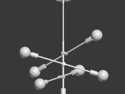 Eladia 6 Light Chandelier 3D model