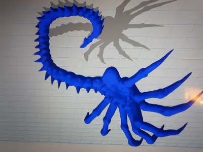 Queen Face Hugger 3D print model