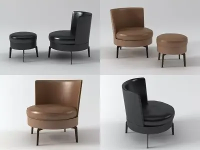 Feel Good Armchair and Ottoman 3D model