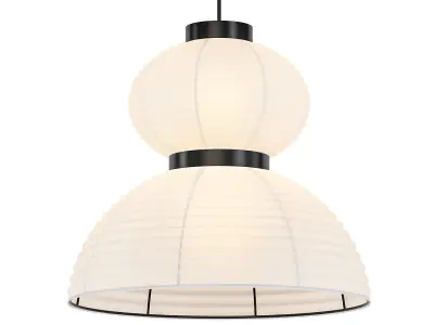 Formakami hanging lamp with paper shades 3D model