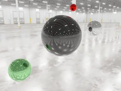 HDRI - Warehouse Interior 10 v2 - 2 versions - 8192x4096 Texture