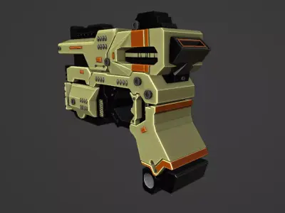 3D Sci-fi weapon Low-poly 3D model
