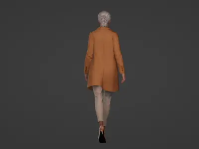 3D Model of a Mysterious Walking Old Woman 3D model