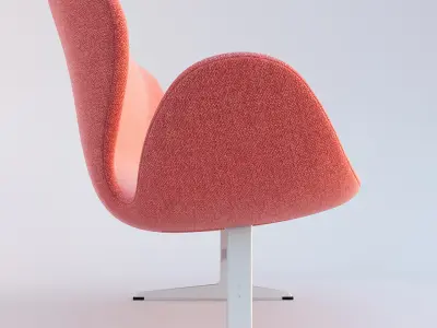 Swan Sofa 3321 - fabric upholstery 3D model