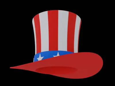 Uncle Sam Hat Free 3D model