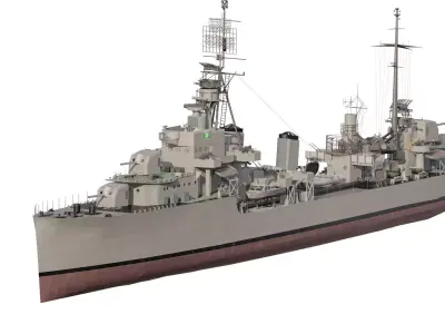 WW2 US NAVY DESTROYER 3D model