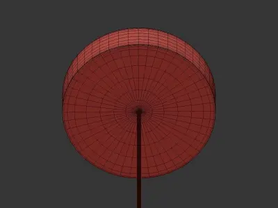 Hanglamp met warte metalen ringen 3D model