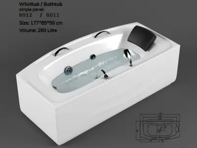 Bath and toilet 3D Model Pack