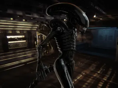 Xenomorph T-pose Unrigged 3D model
