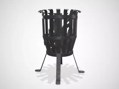 Fire Pit Basket Low-poly PBR Low-poly 3D model