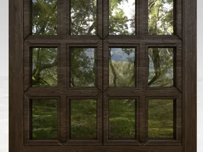 Wooden Window 3D model