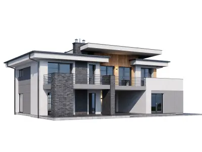 Modern house V84 3D model
