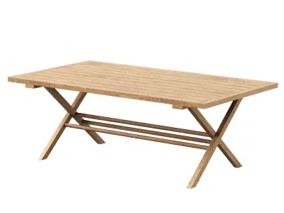 Alesso wooden dining table  3D model