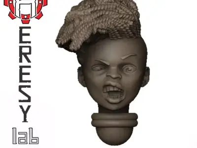 Heresylab - Female Sci-Fi heads for conversions SET 7 of 21 3D print model