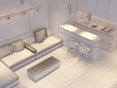 LIVING ROOM  3D model