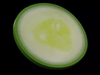 Slice of Pickle Low-poly 3D model