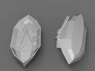 Low Poly Stylized Boat Lowpoly 3D model Low-poly 3D model