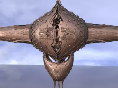Deep sea Dreadnought ship 3 3D model