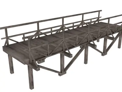 Wooden Bridge  3D model purchase