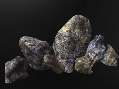 Rock Set group of rocks 3D model