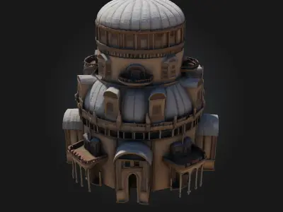 Stone Dome Palace 3D model