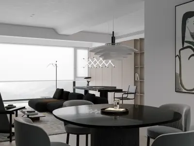 apartment interior scenes      3D model 11
