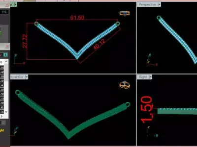 Pendant Gold Diamond 3D print model