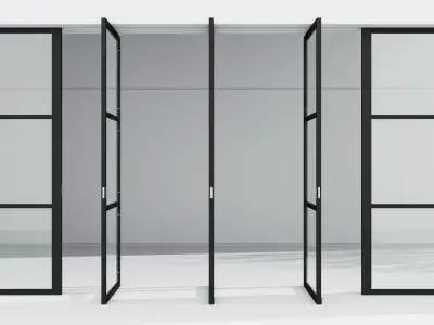 Aluminium door 19 3D model