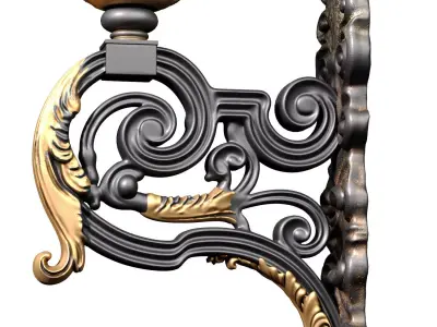 Classic Outdoor Forged Wall Lamp Lantern streetlight Sconce 3D model purchase